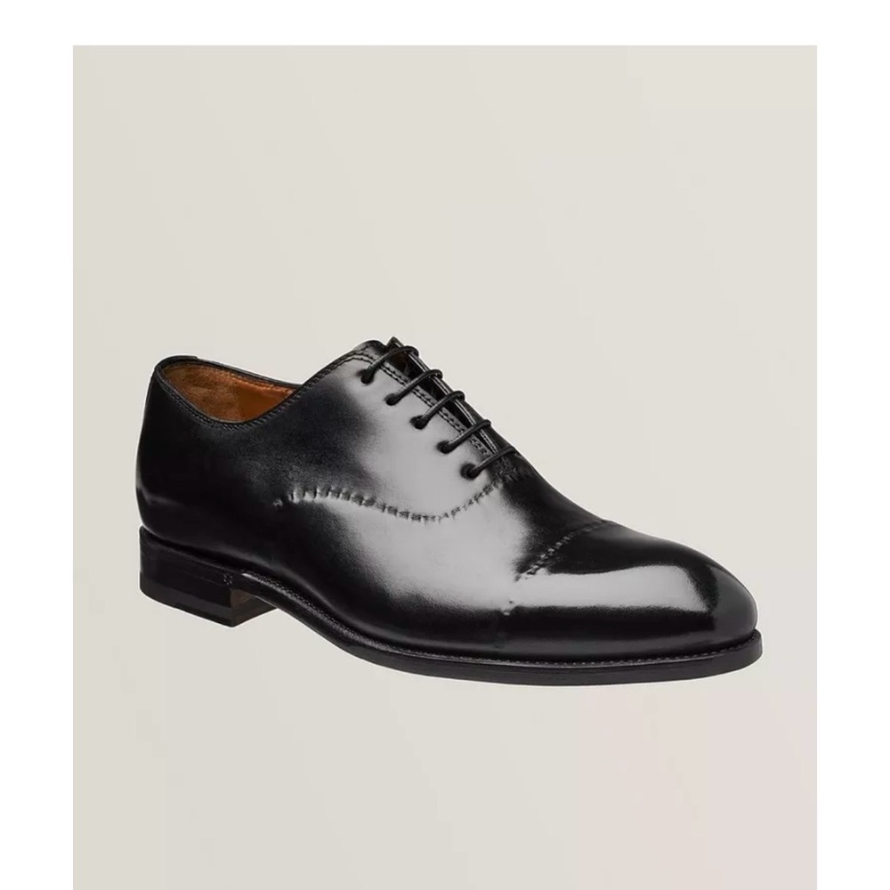 Bontoni Black Leather Oxfords